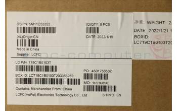 Lenovo 5M11C53355 MECH_ASM GRP KBD BZL,JPN,WW,DB,SUN