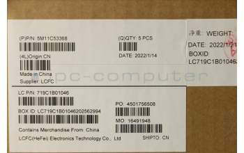Lenovo 5M11C53368 MECH_ASM GRP KBD BZL,TUR,WW,DB,SUN