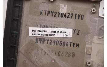 Lenovo 5M11C85492 C-Cover with keyboard, Swedish/Finnish, Black, Backlight, WWAN, UK