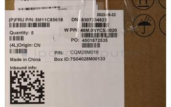 Lenovo 5M11C85618 C-Cover with keyboard, German, Black, No WWAN, UK