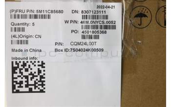 Lenovo 5M11C85680 C-Cover with keyboard, Hungarian, Black, NO WWAN, NO WLAN, UK