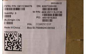 Lenovo 5M11C86076 C-Cover with keyboard, UK English, Black, No WWAN, UK