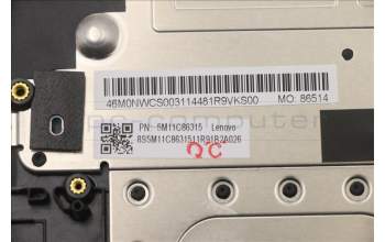 Lenovo 5M11C86315 C-Cover with keyboard, Spanish, Black, UK