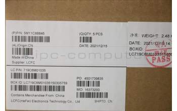 Lenovo 5M11C88846 MECH_ASM KBD ARA BKLT (CHI) BLK