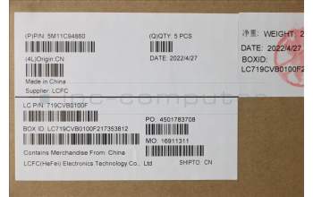 Lenovo 5M11C94860 MECH_ASM FRU KB w/Cc IND ENG(Sun)FPR US