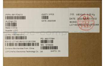 Lenovo 5M11F24213 MECH_ASM FRU KB w/Cc THAI(Lit)US BK