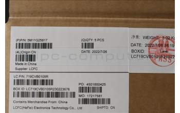 Lenovo 5M11G25817 MECH_ASM KBw/Ccvr TUR-CHY UK BK