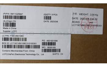 Lenovo 5M11G25947 MECH_ASM KBw/Ccvr SWS BKLT-CHY FP UK BK