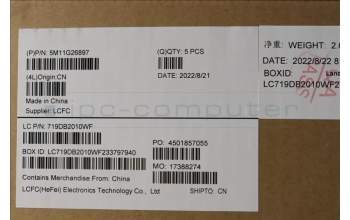 Lenovo 5M11G26897 MECH_ASM KBD C-Cov ENG Chicon BK