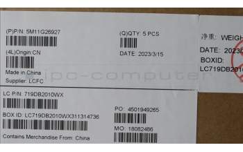 Lenovo 5M11G26927 MECH_ASM KBD C-Cov FRA Sunrex BK