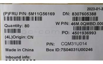 Lenovo 5M11G56169 MECH_ASM CS21 3+2bCP,GL-Mylar,VB1,CHY