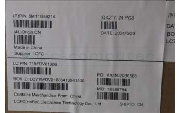 Lenovo 5M11G56214 CS23 3+2bCP, Glass, Elan PCB, Gray, NFC, SOVP&MP, Transimage