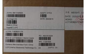 Lenovo 5M11H25929 MECH_ASM KB CCov HUN BKLT Sunrex WW BK