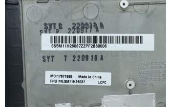 Lenovo 5M11H26087 MECH_ASM KBD C-Cov UKR BKLT Sunrex WW BK