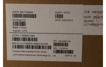 Lenovo 5M11H26244 MECH_ASM KBD C-Cov UKE BKLT Chicon GY