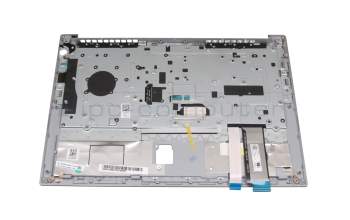 5M11H26523 original Lenovo keyboard incl. topcase DE (german) black/silver with backlight and mouse-stick