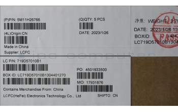 Lenovo 5M11H26766 MECH_ASM KB w/Ccv EURO ENG TSMG FP US SR