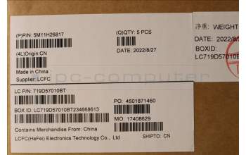 Lenovo 5M11H26817 MECH_ASM KBw/Ccv058FRA BKLT PRMX FP UKSR