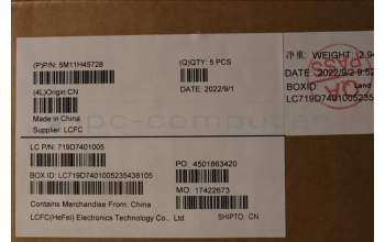 Lenovo 5M11H45728 MECH_ASM KBD BZL,WL,GY,CHY,BRL