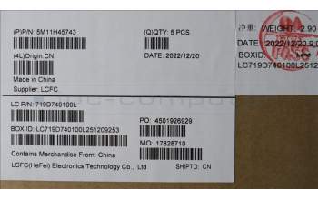 Lenovo 5M11H45743 MECH_ASM KBD BZL,WL,GY,CHY,RUS