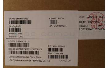 Lenovo 5M11H45759 MECH_ASM KBD BZL,WL,GY,CHY,CZE/SLK