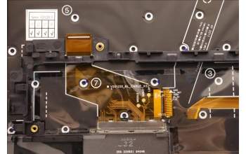 Lenovo 5M11H45811 MECH_ASM KBD BZL,WL,GY,SRX,HBW