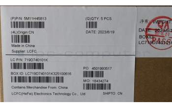 Lenovo 5M11H45813 MECH_ASM KBD BZL,WL,GY,SRX,ILD