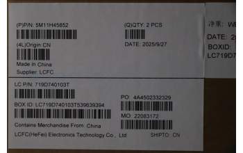 Lenovo 5M11H45852 MECH_ASM KBD BZL,WW,GY,SRX,NOR