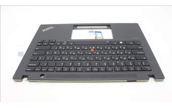 Lenovo 5M11H52274 C-Cover with keyboard, Ukraine, Black, Backlight, WWAN, US