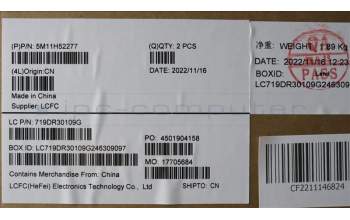 Lenovo 5M11H52277 MECH_ASM KBD Cc 058FRA BKLT(CHY) UK GY