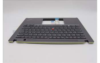 Lenovo 5M11H52349 C-Cover with keyboard, German, Grey, Backlight, UK