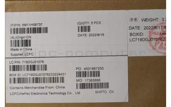 Lenovo 5M11H58737 MECH_ASM KBD CCvr ITA(PMX)UK BK