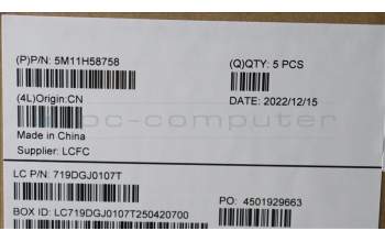 Lenovo 5M11H58758 C-Cover with keyboard,Nordic,Black