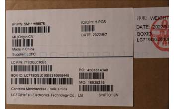 Lenovo 5M11H58875 MECH_ASM KBD CCvr EURO ENG(PMX)FPR US BK