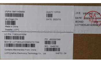 Lenovo 5M11H58956 MECH_ASM KBD CCvr RUS BKL(PMX)US BK