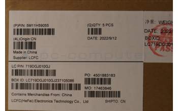 Lenovo 5M11H59055 C-Abdeckung mit Tastatur, Norwegisch, Schwarz, Hintergrundbeleuchtung, Fingerabdruck