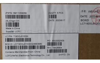 Lenovo 5M11H59059 MECH_ASM KBD CCvr POR BKL(TRI)FPR UK BK