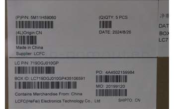 Lenovo 5M11H59060 MECH_ASM KBD CCvr POR BKL(SRX)FPR UK BK