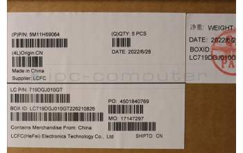 Lenovo 5M11H59064 MECH_ASM KBCVR CZE/SLK BKL(PMX)FPR UK BK
