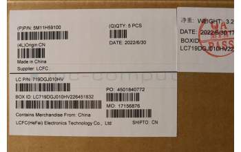 Lenovo 5M11H59100 MECH_ASM KBD CCvr THAI BKL(PMX)FPR US BK