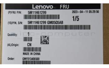Lenovo 5M11H61299 MECH_ASM FRU NC BEZEL SHEET+FHD TAPE ASM