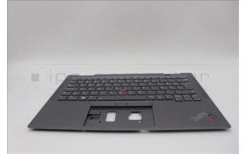 Lenovo 5M11H62239 C-Cover with keyboard, Danish, Grey, Backlight, Fingerprint, UK