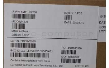 Lenovo 5M11H62288 MECH_ASM BL KB GY FPR IND ENG SRX
