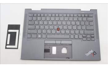 Lenovo 5M11H62424 C-Cover with keyboard,Greek,Grey,Backlight,Fingerprint,WWAN