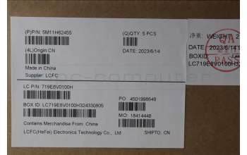 Lenovo 5M11H62455 C-Cover with keyboard, Spanish LA, Grey, Backlight, WWAN, Fingerprint, UK