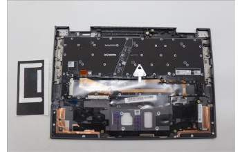 Lenovo 5M11H62457 C-Cover with keyboard, Norwegian, Grey, Backlight, FingerPrint, WWAN, UK