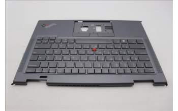 Lenovo 5M11H62518 C-Cover with keyboard, Ukraine, Grey, Backlight, FingerPrint, WWAN, US