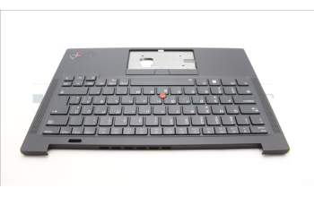 Lenovo 5M11H62614 C-Cover with keyboard, Estonian, Black, Backlight, Fingerprint Reader, UK