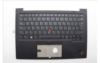 Lenovo 5M11H62653 C-Cover with keyboard, Italian, Black, Backlight, Fingerprint Reader, UK