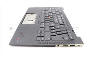 Lenovo 5M11H62678 C-Cover with keyboard, Norwegian, Black, Backlight, Fingerprint, UK